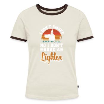 Cigarette tabac sans fumée Santé - T-shirt contrasté Femme - bleu/blanc - Devant