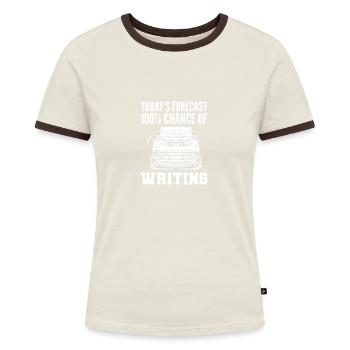 Author - Women's Ringer T-Shirt - blue/white - Front