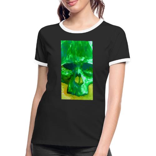 Green Skull - Vrouwen contrastshirt