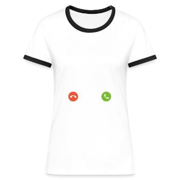 Kampfhund Hundeliebhaber Rottie Hündin - Frauen Kontrast-T-Shirt - Blau/Weiß - Vorne