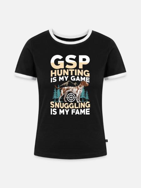 Hunting - Frauen Kontrast-T-Shirt - Schwarz/Weiß