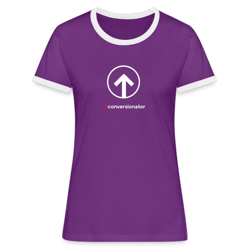 Conversionator mit Pfeil (weiß) - Frauen Kontrast-T-Shirt