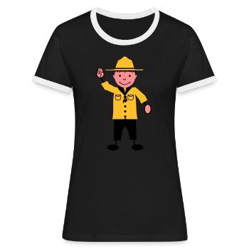Scout - T-shirt contrasté Femme - noir/blanc - Devant - Selfina (174cm)