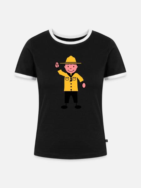 Scout - Women's Ringer T-Shirt - black/white