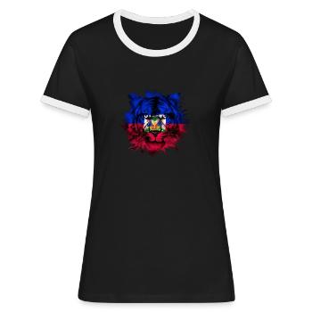 Haïti - T-shirt contrasté Femme - noir/blanc - Devant - Selfina (174cm)
