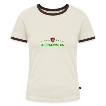 Afghanistan - T-shirt contrasté Femme - bleu/blanc - Devant