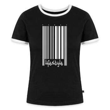 COLLECTION REBEL LIFESTYLE BLANC - T-shirt contrasté Femme - noir/blanc - Devant - Selfina (174cm)
