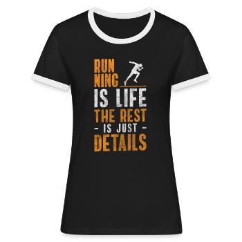 Marathon Sport Triathlon - T-shirt contrasté Femme - noir/blanc - Devant - Selfina (174cm)