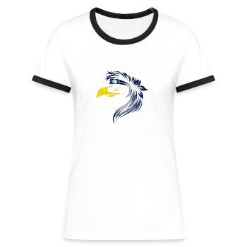 Antarctique - T-shirt contrasté Femme - bleu/blanc - Devant