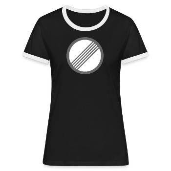 Panneau de signalisation autoroute sans vitesse - T-shirt contrasté Femme - noir/blanc - Devant - Selfina (174cm)