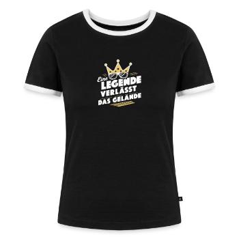 Legenden-Abschied Trainer Danke Coach Lustige - Frauen Kontrast-T-Shirt - Schwarz/Weiß - Vorne - Selfina (174cm)
