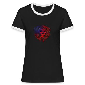 Taiwan - Frauen Kontrast-T-Shirt - Schwarz/Weiß - Vorne - Selfina (174cm)