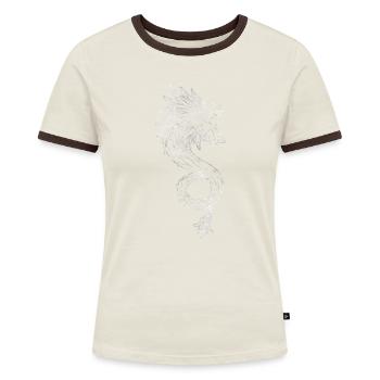 Quetzalcoatl Aztec Maya Serpent à plumes - T-shirt contrasté Femme - bleu/blanc - Devant