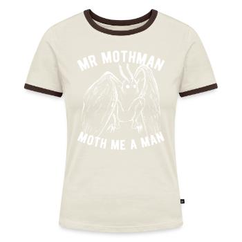 Mothman Cryptid Cryptozoology - Women's Ringer T-Shirt - blue/white - Front