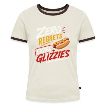 Hot Dog, Sausage, Fast Food, Grilling - Women's Ringer T-Shirt - blue/white - Front