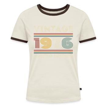 1976 Geburtstag 1976 Retro 1976 Geschenk 1976 - Frauen Kontrast-T-Shirt - Blau/Weiß - Vorne