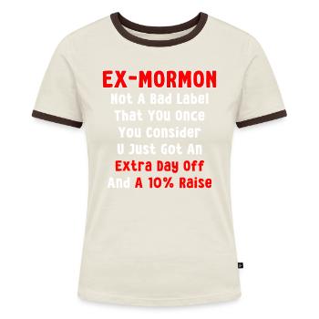 Post-Mormon Exmo - T-shirt contrasté Femme - bleu/blanc - Devant