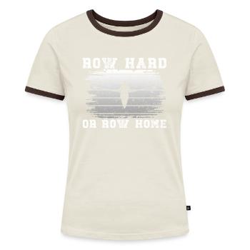 Ramer dur - T-shirt contrasté Femme - bleu/blanc - Devant