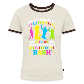 Trampoline Birthday Party - Women's Ringer T-Shirt - blue/white - Front