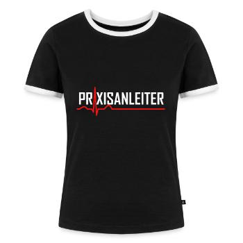 Notfallsanitäter Praxisanleiter - Frauen Kontrast-T-Shirt - Schwarz/Weiß - Vorne - Selfina (174cm)