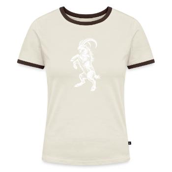 ChumziG - Frauen Kontrast-T-Shirt - Blau/Weiß - Vorne