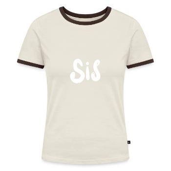 Sis - Anniversaire - T-shirt contrasté Femme - bleu/blanc - Devant