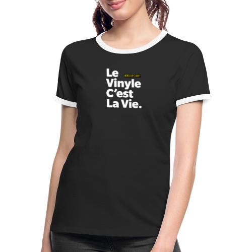 Le Vinyle C'est La Vie - T-shirt contrasté Femme