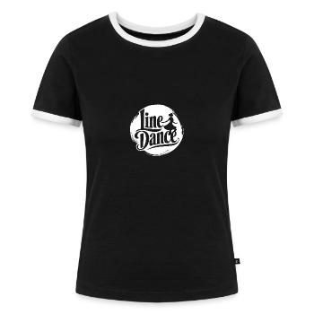 Love Line Dance Western Girl danse - T-shirt contrasté Femme - noir/blanc - Devant - Selfina (174cm)