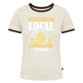 Support your Local Lemonade Stand Limonadenstand - Women's Ringer T-Shirt - blue/white - Front