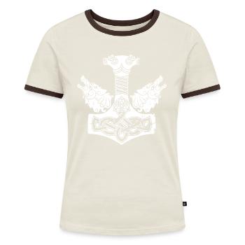 THOR HAMER - Vrouwen contrastshirt - blauw/wit - Voor