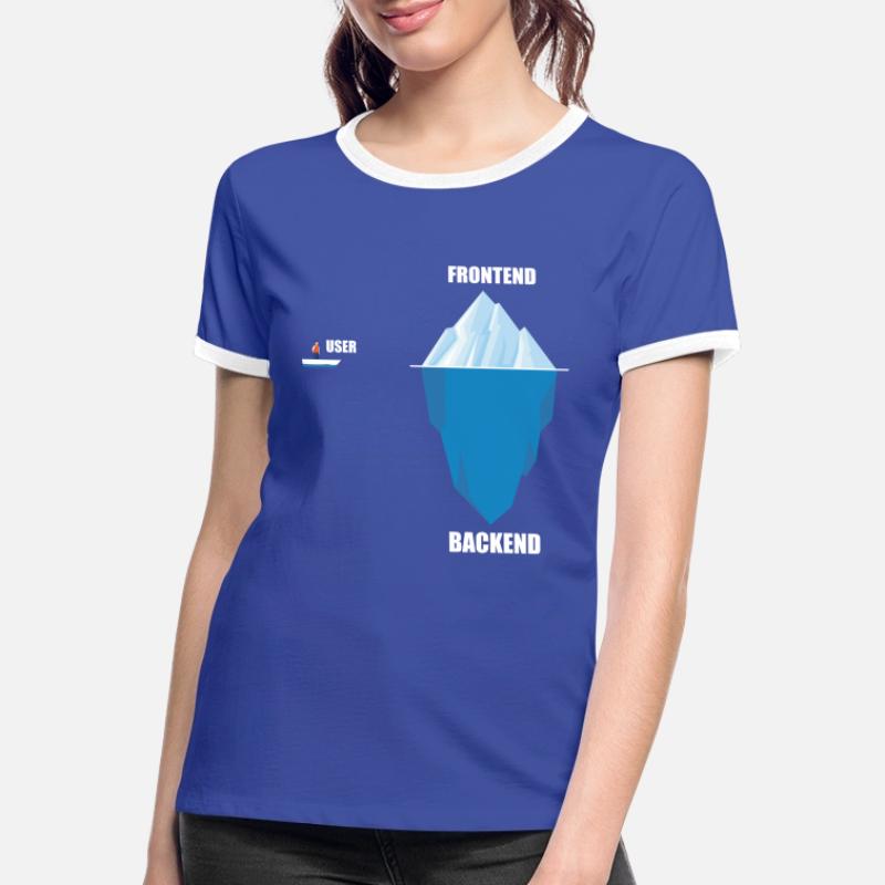 Developer backend computer scientist saying gift Women's Ringer T-Shirt