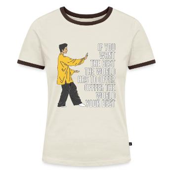 Tai Chi Si vous voulez le meilleur amateur de Tai Chi Taiji - T-shirt contrasté Femme - bleu/blanc - Devant