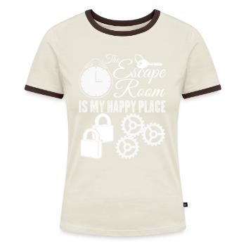 Escape Room - Women's Ringer T-Shirt - blue/white - Front