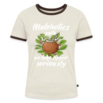 Yerba mate tea - Women's Ringer T-Shirt - blue/white - Front