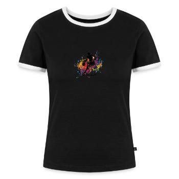 Basketball - T-shirt contrasté Femme - noir/blanc - Devant - Selfina (174cm)