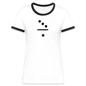domino - T-shirt contrasté Femme - bleu/blanc - Devant