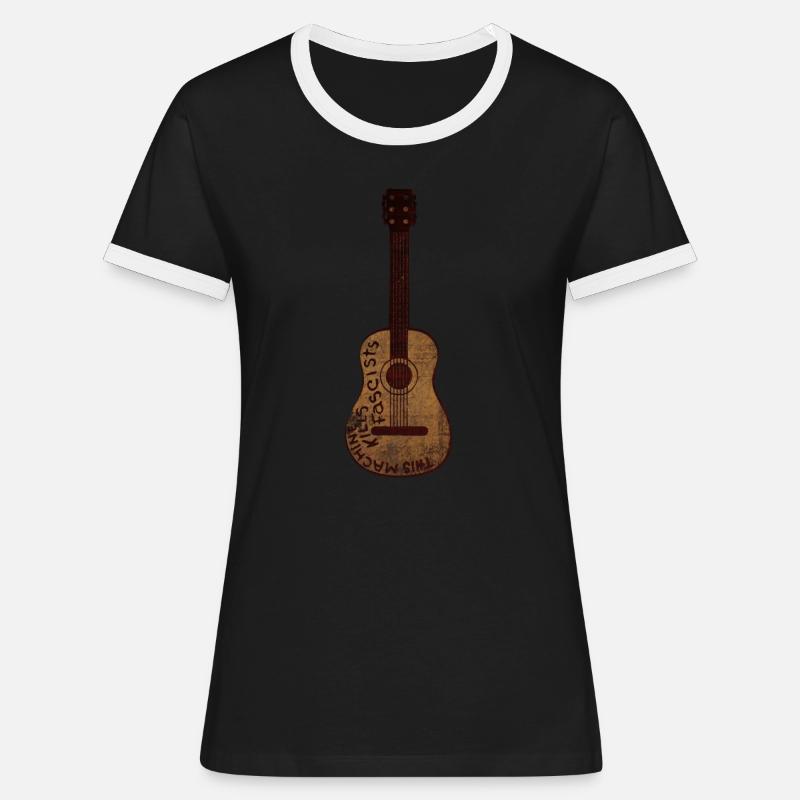 This Machine Kills Fascist - Women's Ringer T-Shirt - black/white