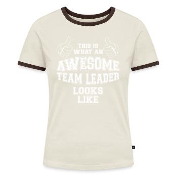 This is what an Awesome Team Leader Looks Like - Women's Ringer T-Shirt - blue/white - Front