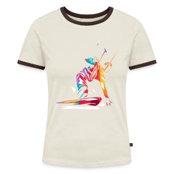 kitesurfing - T-shirt contrasté Femme - bleu/blanc - Devant