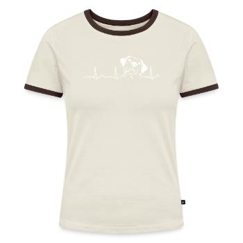 Labrador - Camiseta contraste mujer - azul/blanco - delante