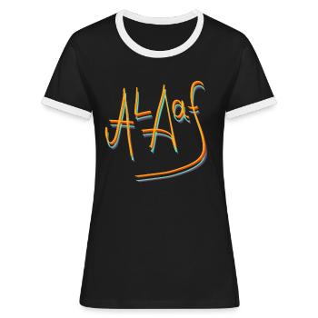 Karneval - Fasching - Frauen Kontrast-T-Shirt - Schwarz/Weiß - Vorne - Selfina (174cm)
