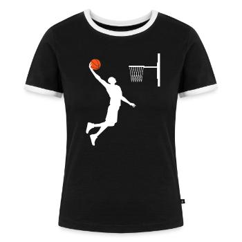 basketball - T-shirt contrasté Femme - noir/blanc - Devant - Selfina (174cm)