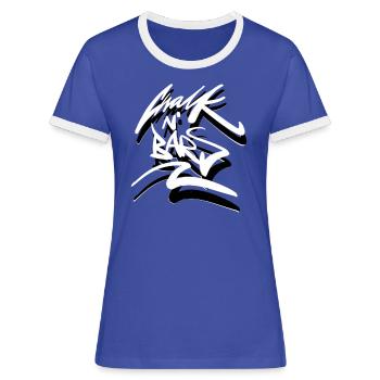 Equipment gymnastics chin-ups training - Women's Ringer T-Shirt - blue/white - Front