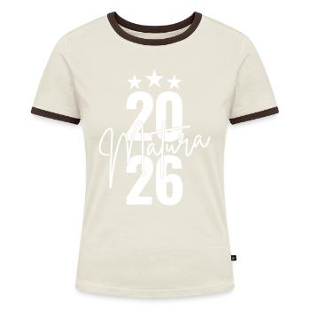 Matura 2026 - Frauen Kontrast-T-Shirt - Blau/Weiß - Vorne