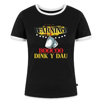 Us Army Vietnam Veteran - Frauen Kontrast-T-Shirt - Schwarz/Weiß - Vorne - Selfina (174cm)