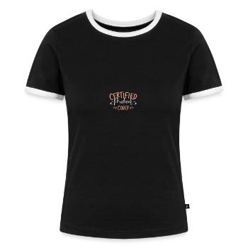 Medizinische Kodierung Medizinische Kodierer - Frauen Kontrast-T-Shirt - Schwarz/Weiß - Vorne - Selfina (174cm)
