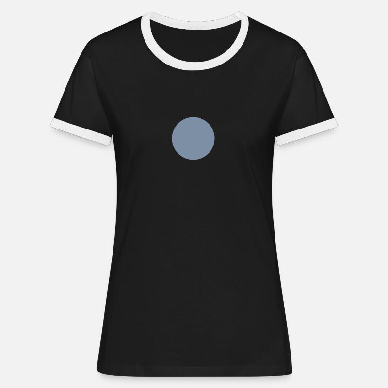 Dot Circle Mandala Sun Minimalist - Women's Ringer T-Shirt - black/white