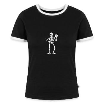 Joueurs de handball Handball - T-shirt contrasté Femme - noir/blanc - Devant - Selfina (174cm)