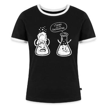 Weinlese-Lehrer für Chemie-Nerd-Physik-Biologie - Frauen Kontrast-T-Shirt - Schwarz/Weiß - Vorne - Selfina (174cm)