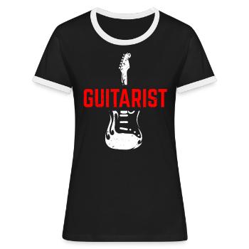 guitare - T-shirt contrasté Femme - noir/blanc - Devant - Selfina (174cm)